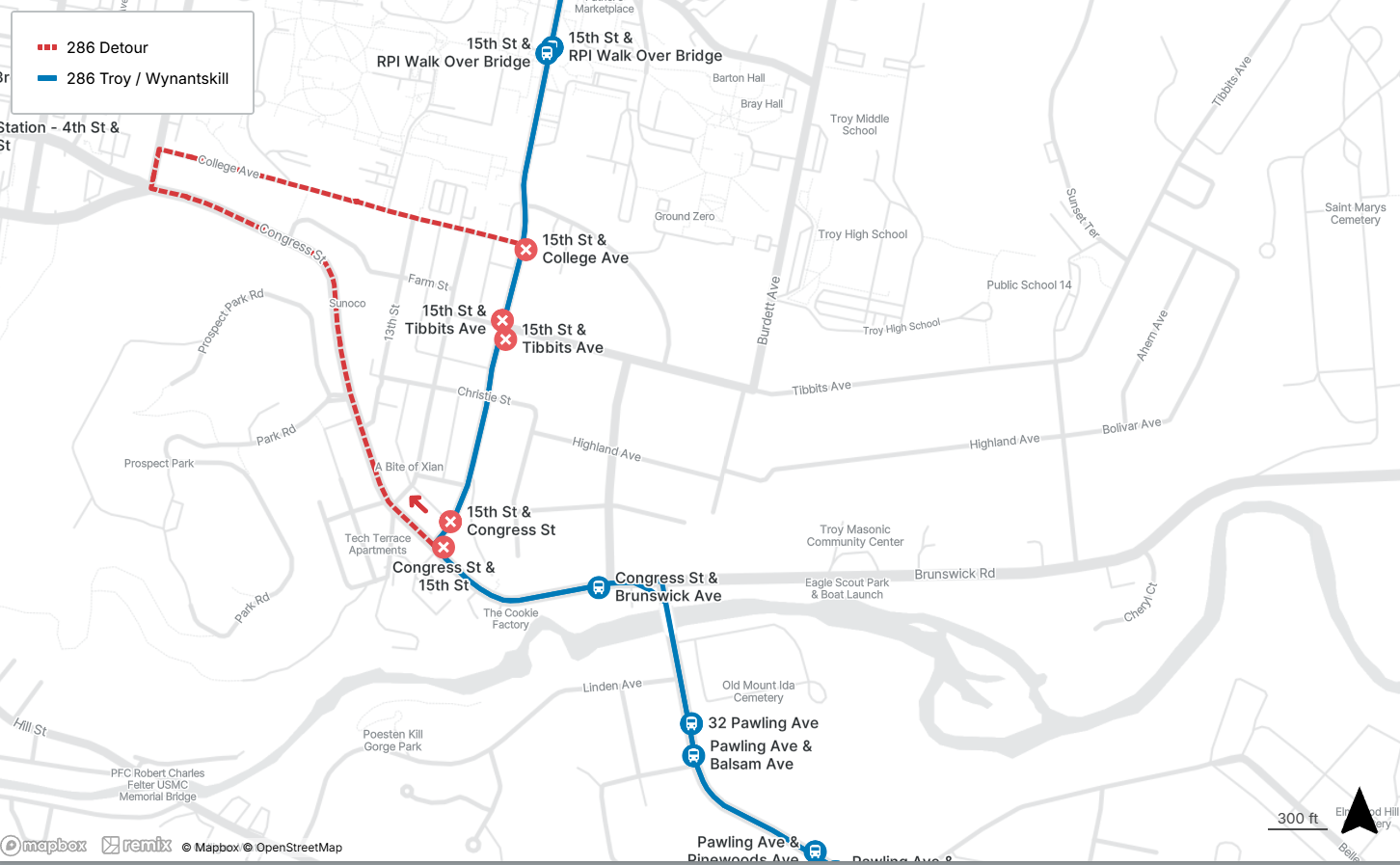 182 Saratoga Street Detour