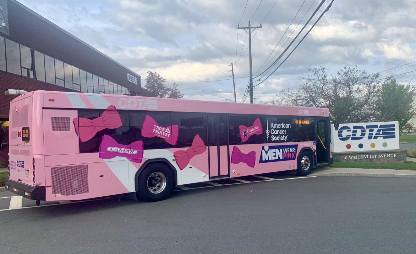 CDTA Kicks Off Breast Cancer Awareness Month with Iconic Pink Buses