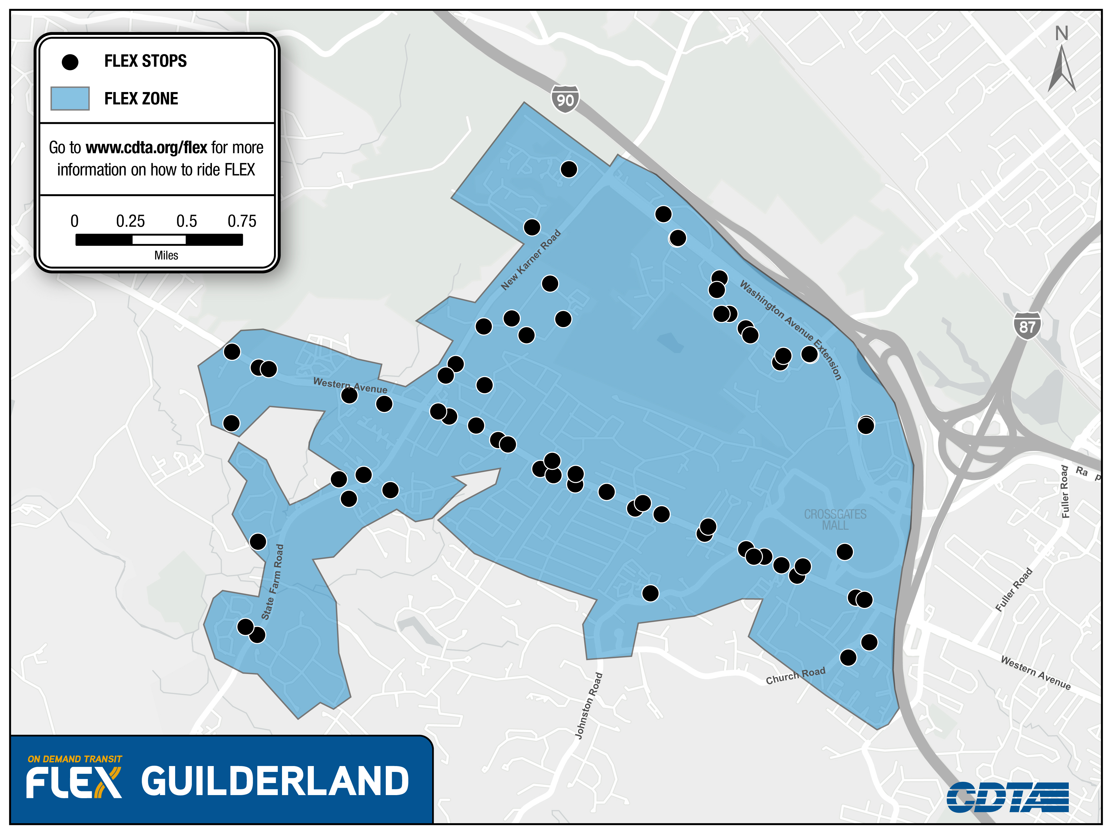 FLEX Guilderland Map