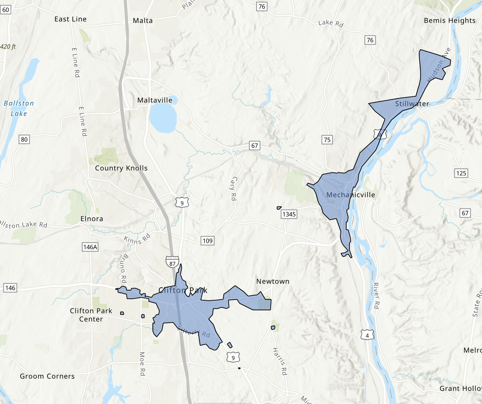 Flex Service Southern Saratoga Map