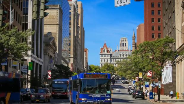 Bus downtown capitol