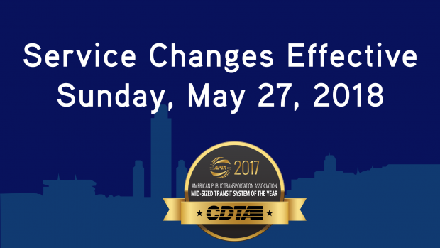 Service Changes Effective Sunday May 27 2018 Www Cdta Org